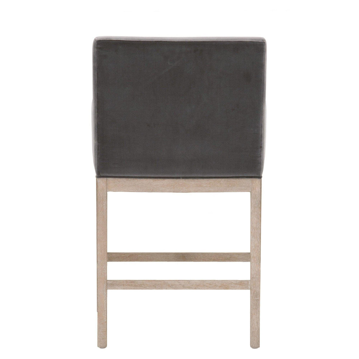 Drew Gray Velvet Counter Stool - Stool View | Bone & Brass