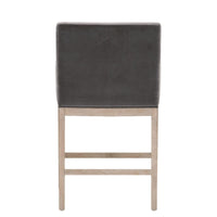 Drew Gray Velvet Counter Stool - Stool View | Bone & Brass