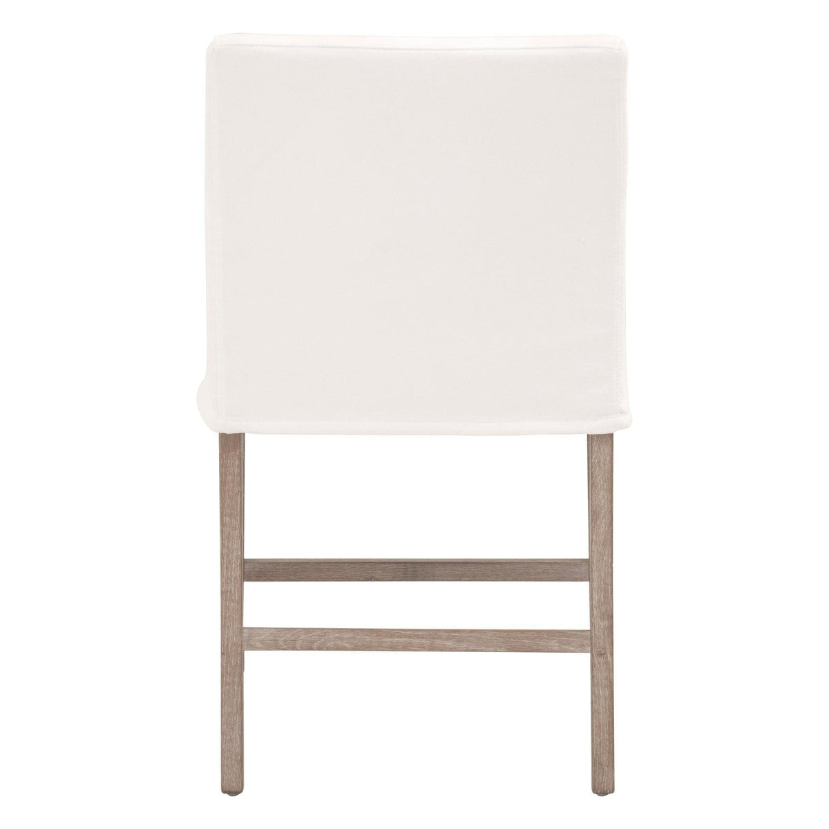 Drew White Upholstered Counter Stool - Stool Seat Detail | Bone & Brass
