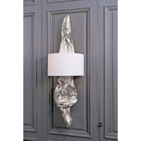 Driftwood Sconce Ambered Silver Leaf - Sconce Detail | Bone & Brass