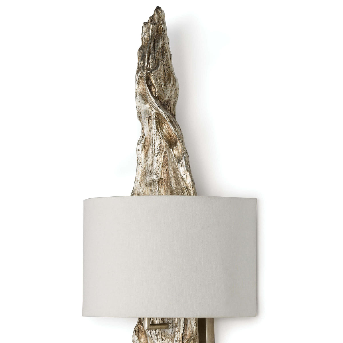 Driftwood Sconce Ambered Silver Leaf - Sconce Installed | Bone & Brass