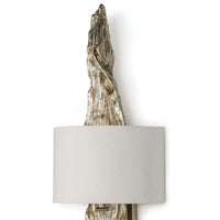 Driftwood Sconce Ambered Silver Leaf - Sconce Installed | Bone & Brass