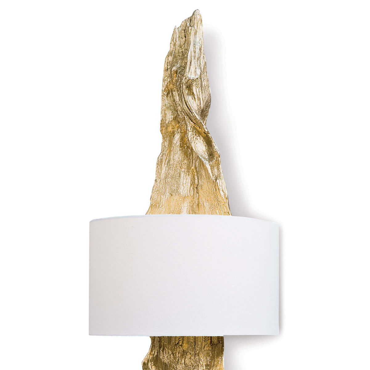 Driftwood Sconce Antique Gold Leaf - Sconce Close Up | Bone & Brass
