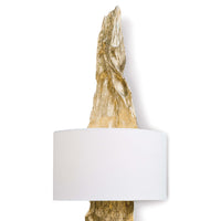 Driftwood Sconce Antique Gold Leaf - Sconce Close Up | Bone & Brass