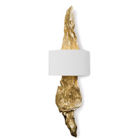 Driftwood Sconce Antique Gold Leaf | Bone & Brass