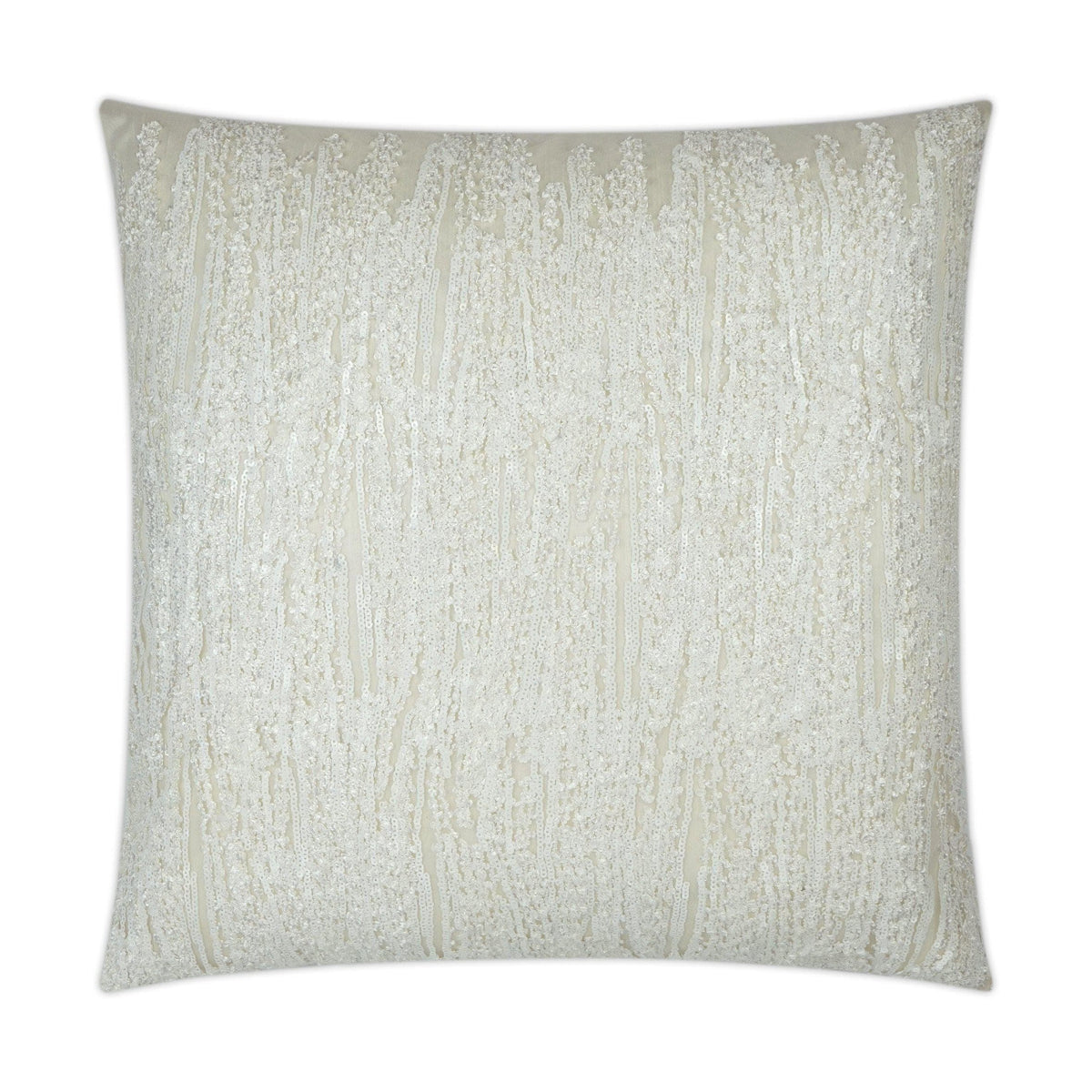 Dripping Ivory Sequined Throw Pillow | Bone & Brass