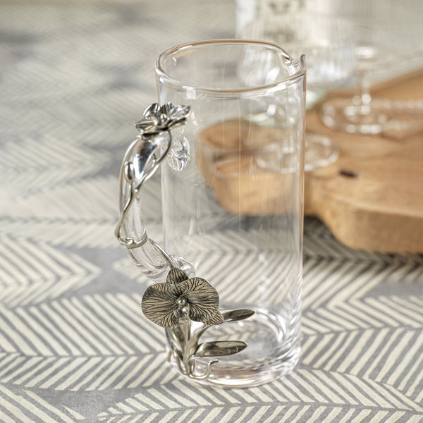 Durbin Orchid Pewter & Glass Pitcher - Pitcher Detail | Bone & Brass