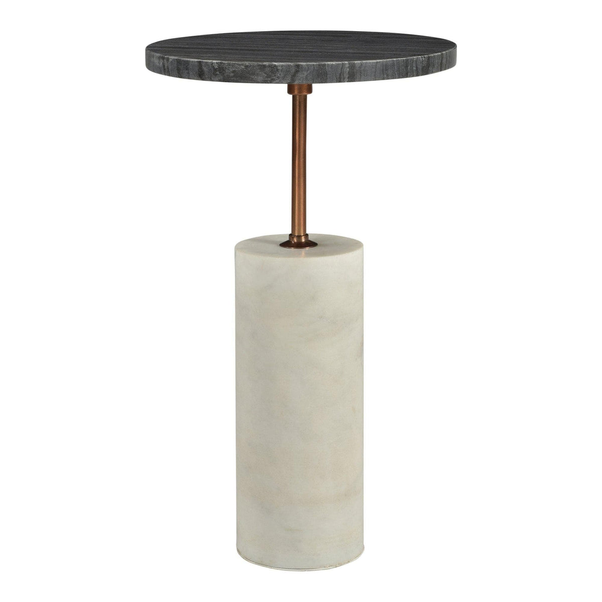 Dusk Black & White Marble Accent Table - Table Detail | Bone & Brass