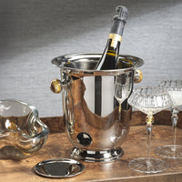 Duval Champagne Bucket, Amber Stone Handles - Wine Bucket Detail | Bone & Brass