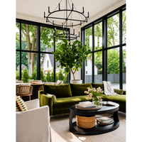 Eclipse Black Steel Oval Coffee Table