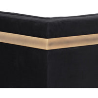 Ekon Sofa - Abbington Black - Sofa Side View | Bone & Brass