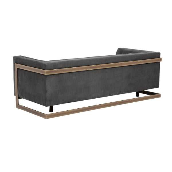 Ekon Sofa - Piccolo Pebble - Sofa Side View | Bone & Brass