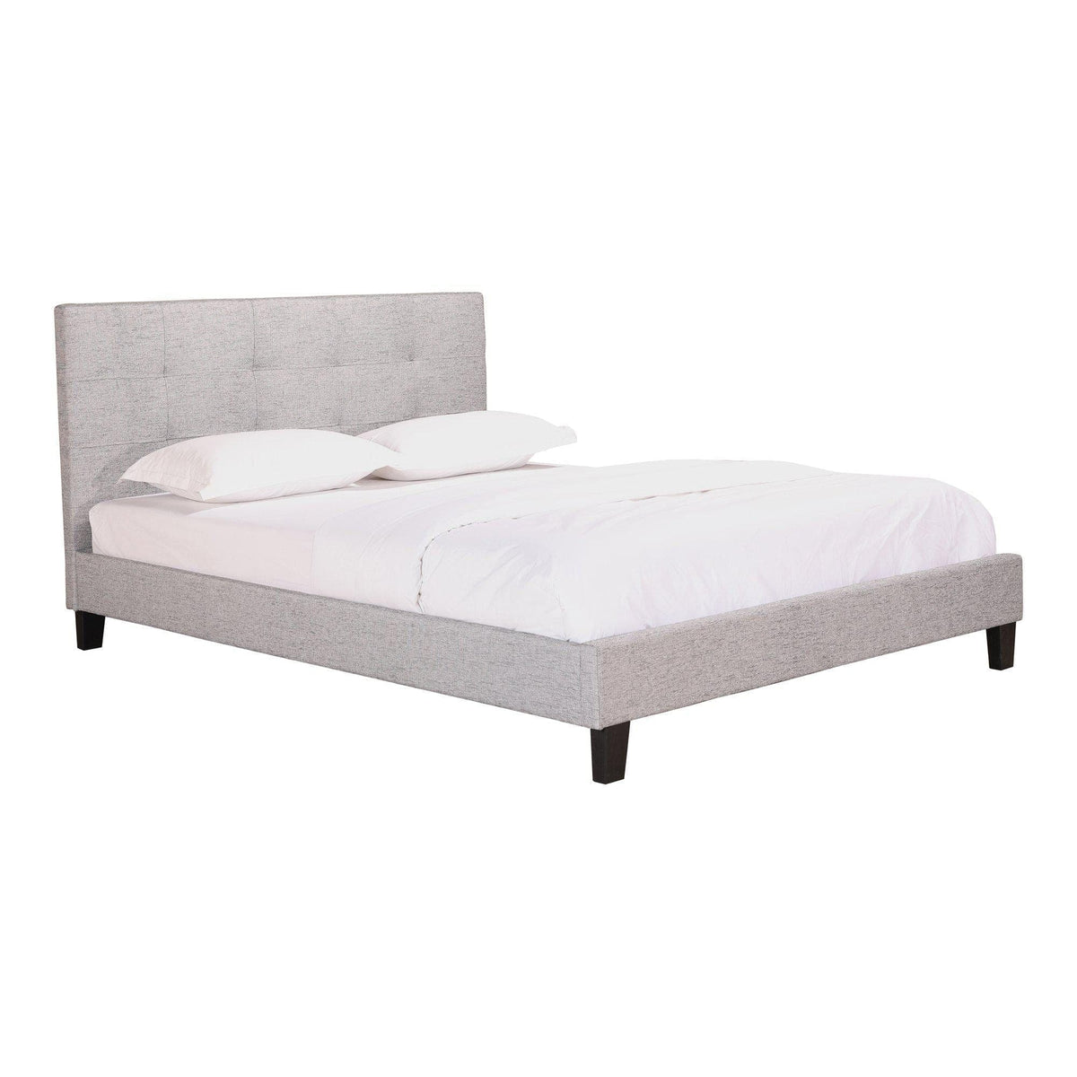 Eliza Grey Upholstered Tufted Bed | Bone & Brass