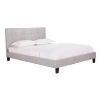 Eliza Grey Upholstered Tufted Bed | Bone & Brass