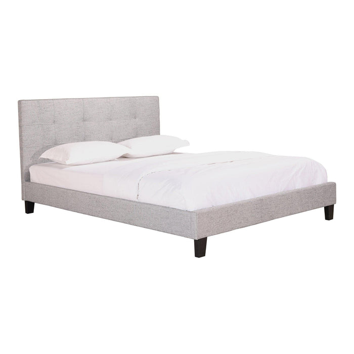 Eliza Grey Upholstered Tufted Bed | Bone & Brass