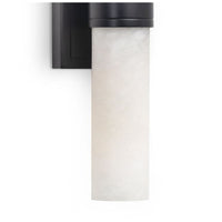Emmett oil rubbed bronze sconce with a single natural alabaster stone bulb cover.