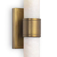 Emmett Oil Rubbed Bronze Sconce with natural alabaster stone bulb covers, modern double-ended design.