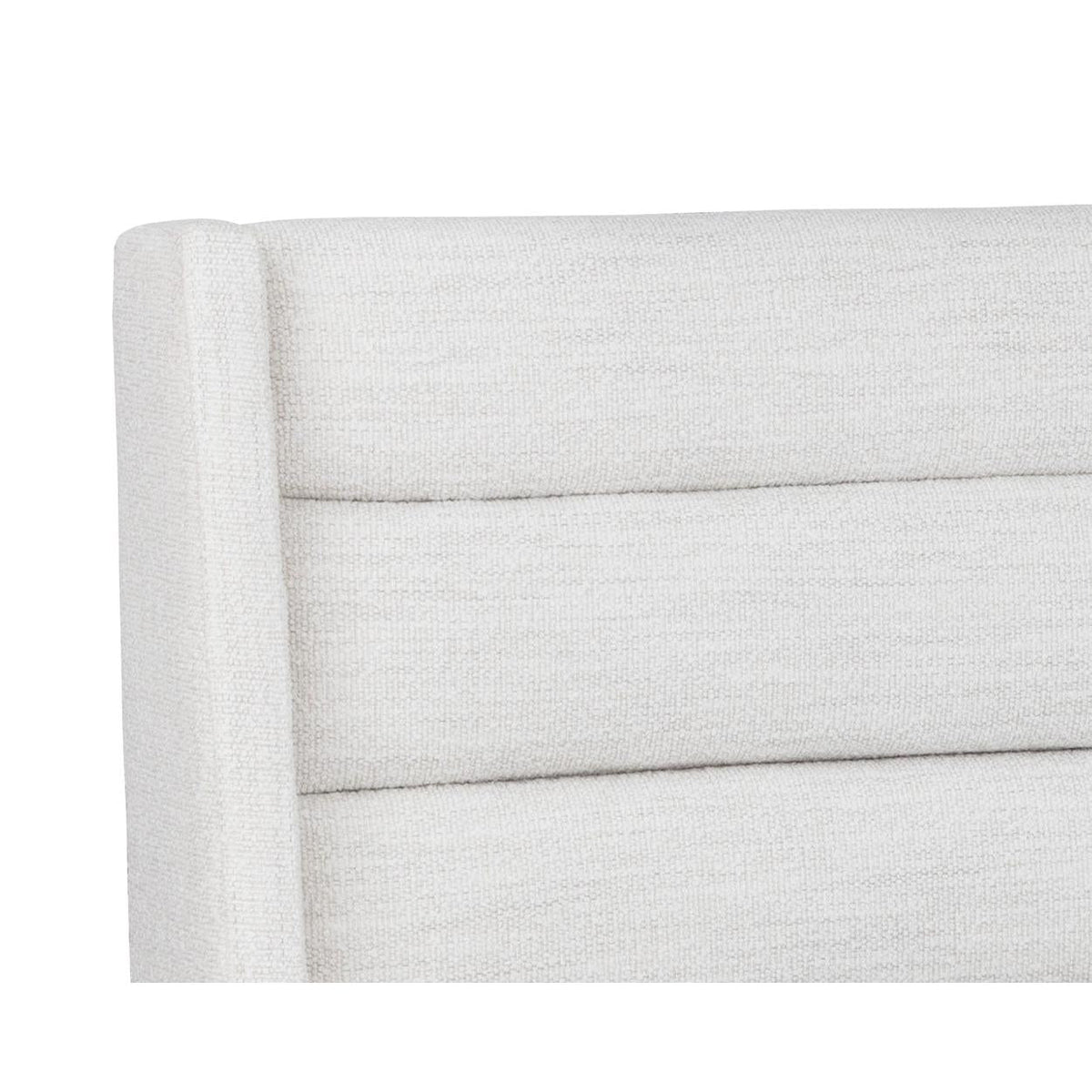 Emmit Merino Pearl Upholstered Bed - Bed Frame Detail | Bone & Brass