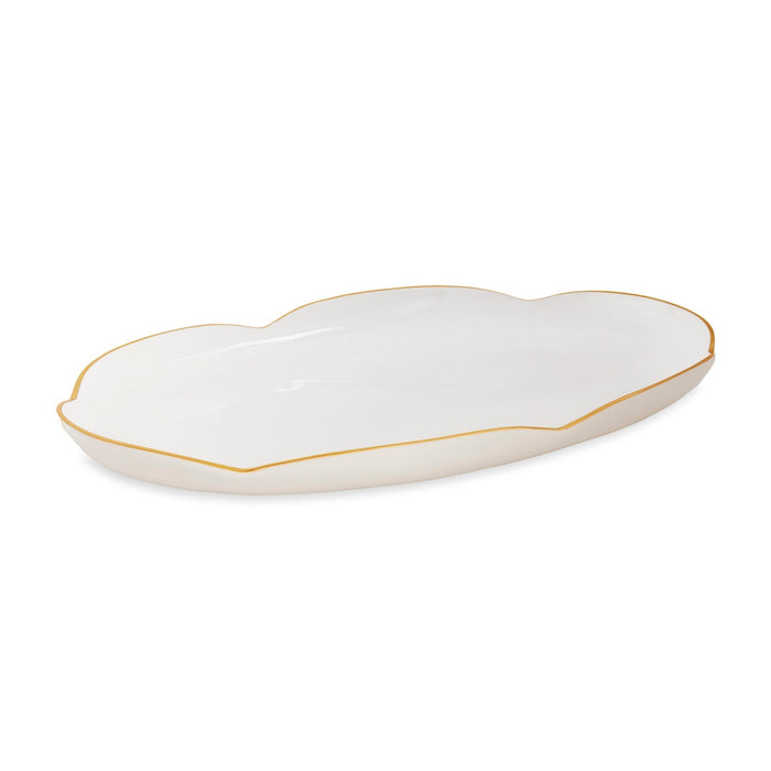 Encanto Amelia Oval Tray Cream White | Bone & Brass