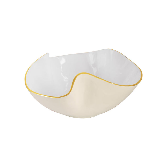 Encanto Aries Medium Bowl (Cream White) | Bone & Brass
