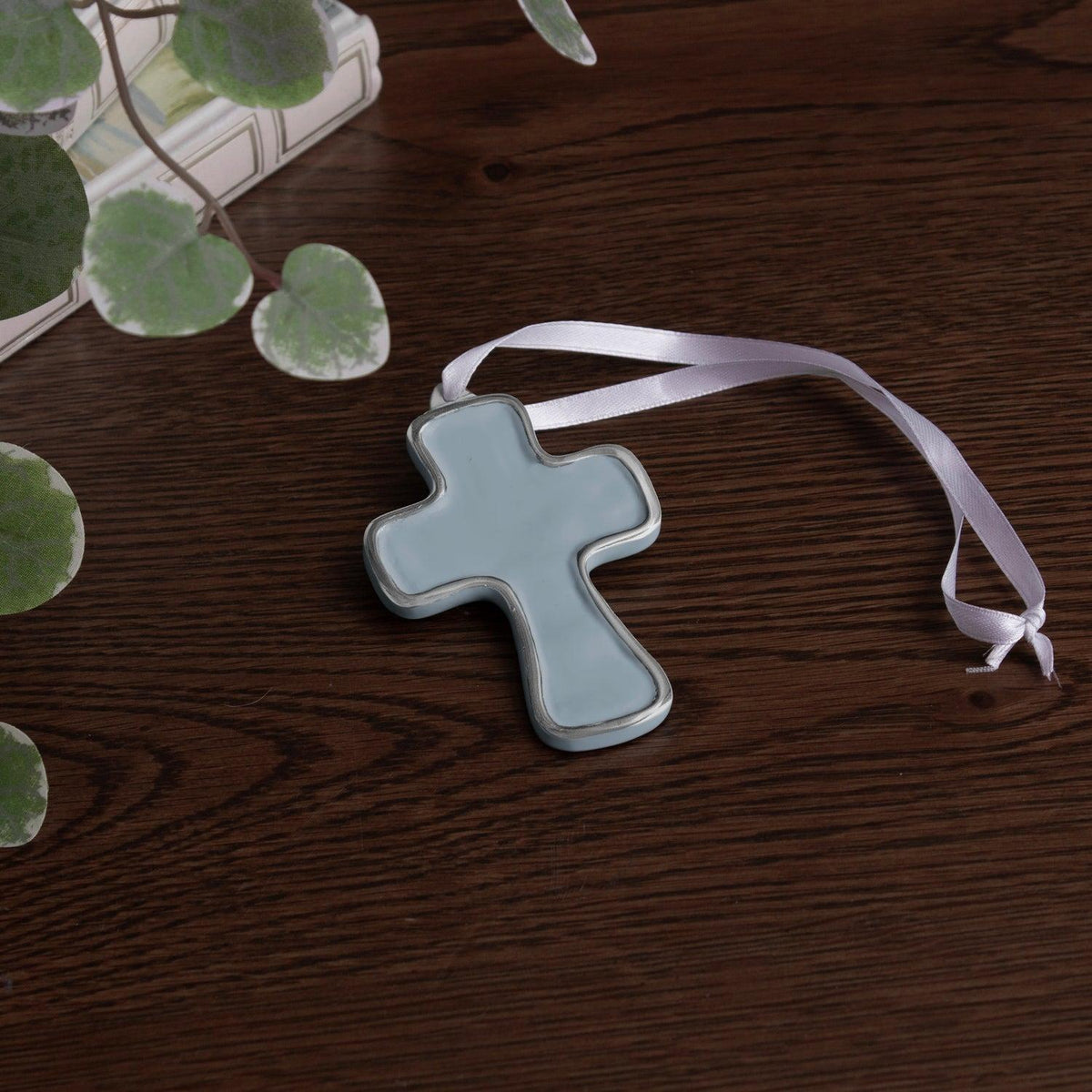 Encanto Athens Cross Ornament (Slate) - Detail View | Bone & Brass