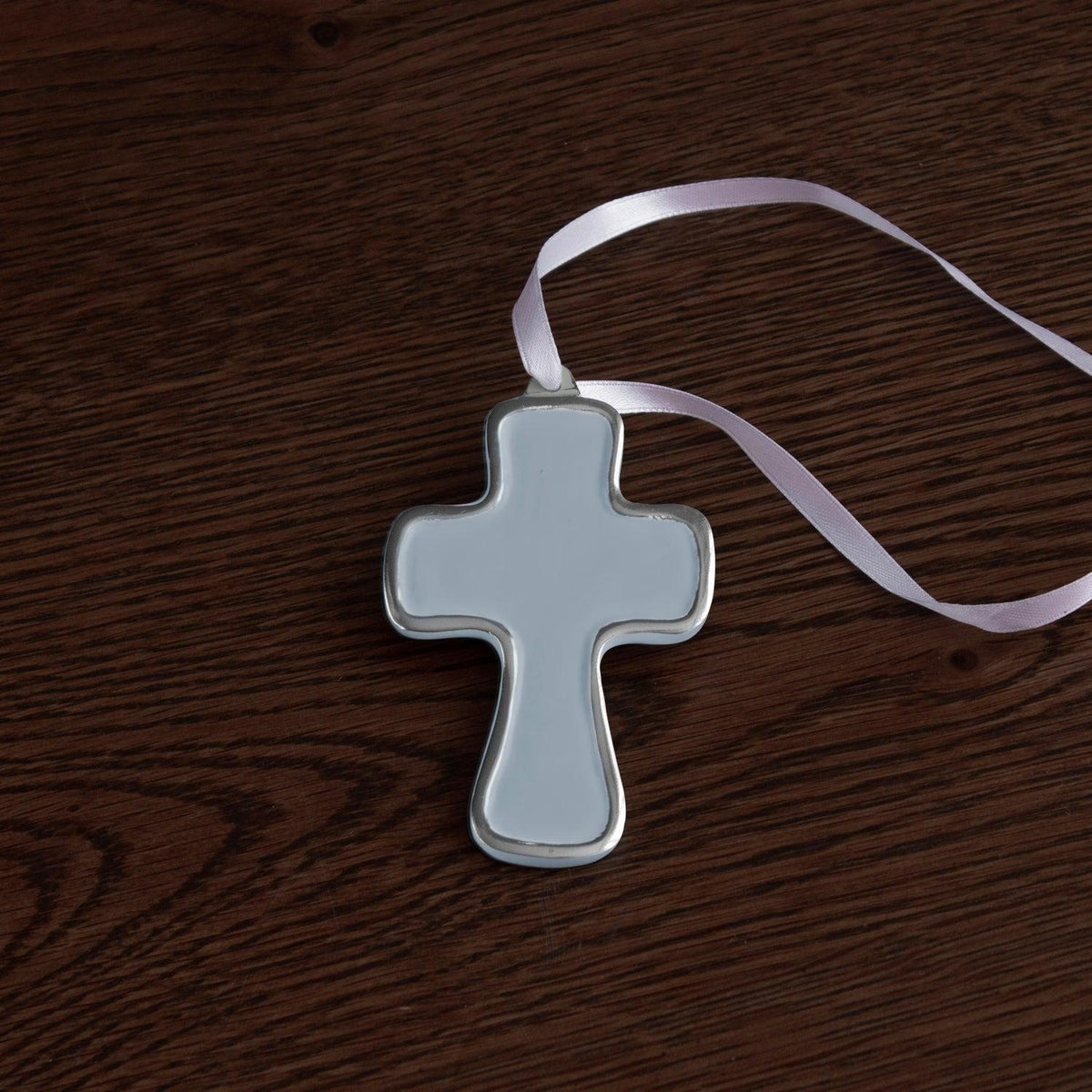Encanto Athens Cross Ornament (Slate) - Side View | Bone & Brass