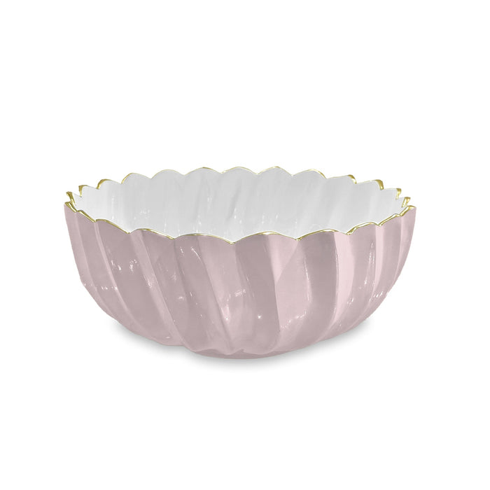 Encanto Blush Pink & White Orlando Serving Bowl | Bone & Brass