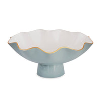 Encanto Carola Large Pedestal Slate White | Bone & Brass
