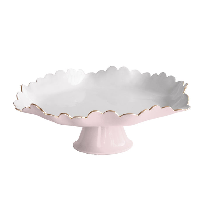 Encanto Colette Pedestal Cake Plate (Camellia White) | Bone & Brass