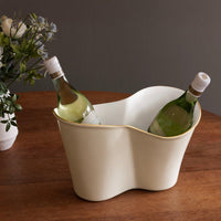 Encanto Double Ice Bucket (Cream White) - Ice Bucket Detail | Bone & Brass