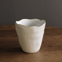 Encanto Soho Large Ice Bucket (Cream White) - Ice Bucket Handle Detail | Bone & Brass