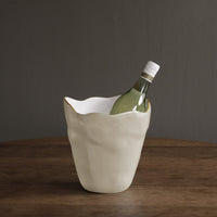 Encanto Soho Large Ice Bucket (Cream White) - Ice Bucket Side View | Bone & Brass