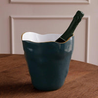 Encanto Soho Large Ice Bucket Midnight - Ice Bucket Side View | Bone & Brass