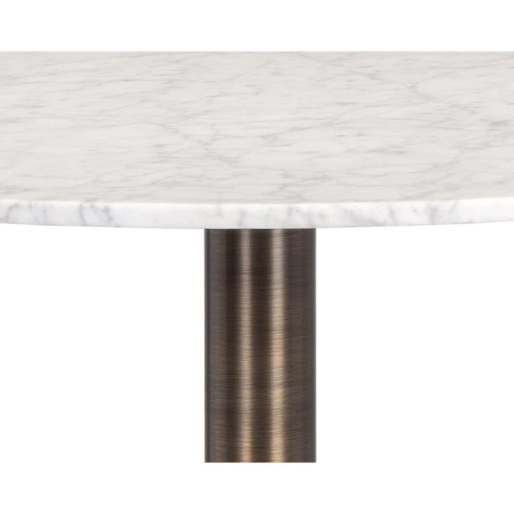 Enco Round Marble Bar Table - Table Top View | Bone & Brass