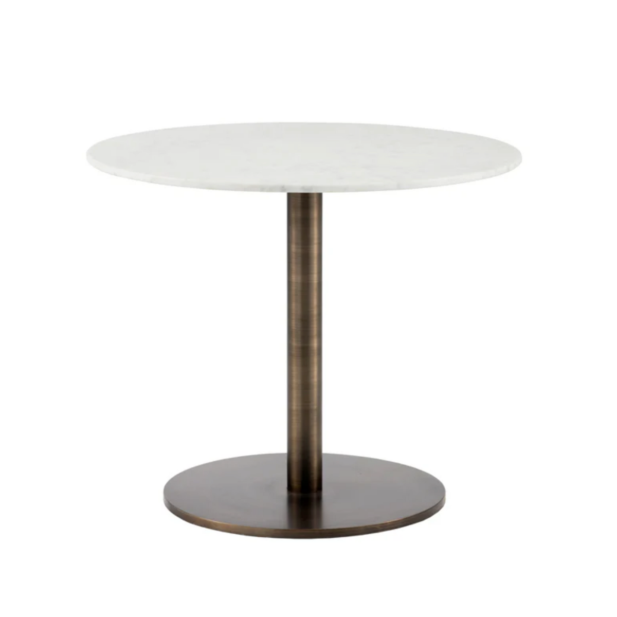 Enco Marble & Antique Gold Bistro Table | Bone & Brass