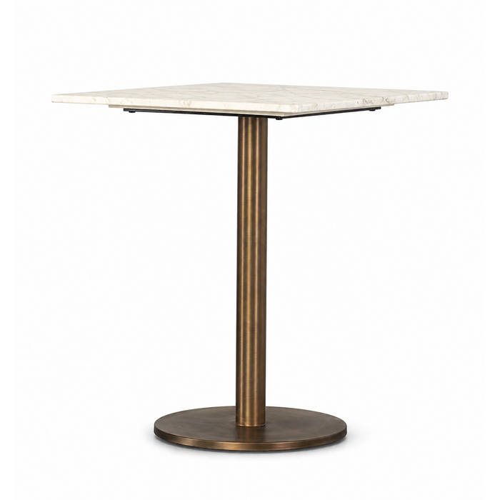 Enco Marble & Gold Square Bistro Table 24" | Bone & Brass