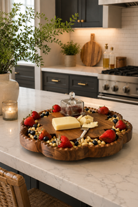 Vintage Scalloped Charcuterie & Bread Board Lazy Susan