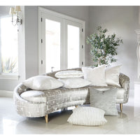 Ermelo Opal Throw Pillow: a luxurious white textured accent pillow with a plush feather down insert.