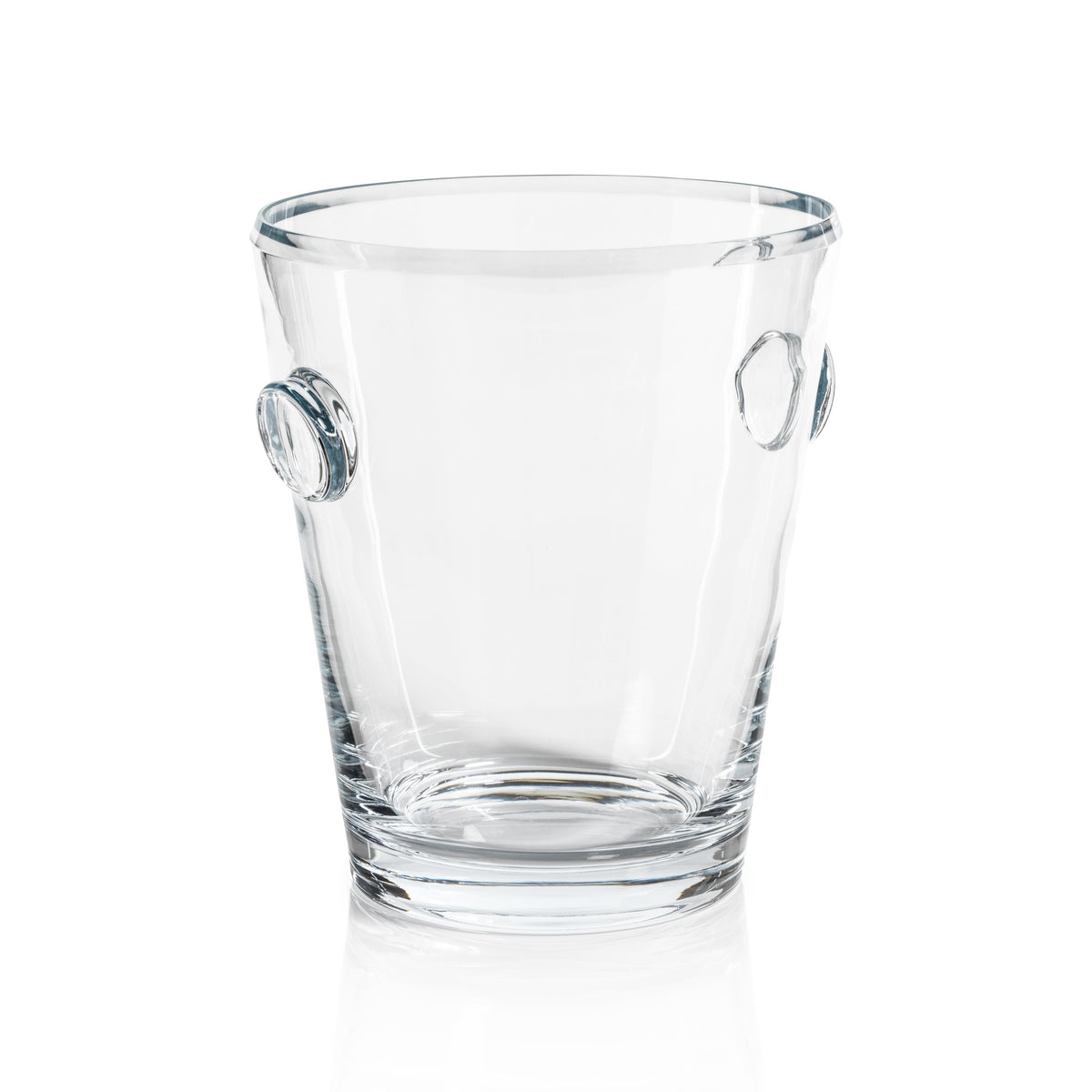 Ermont Beveled Glass Ice Bucket / Cooler - Bucket Handle Detail | Bone & Brass