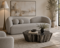 Lynx Antique Grey Organic Shaped Coffee Table