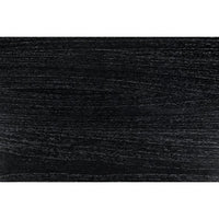 Close-up of the Estate Console's hand-rubbed black finish, showing wood grain texture.