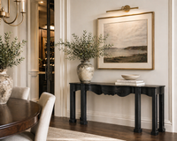 Estate Console Hand Rubbed Black - Table Side View | Bone & Brass