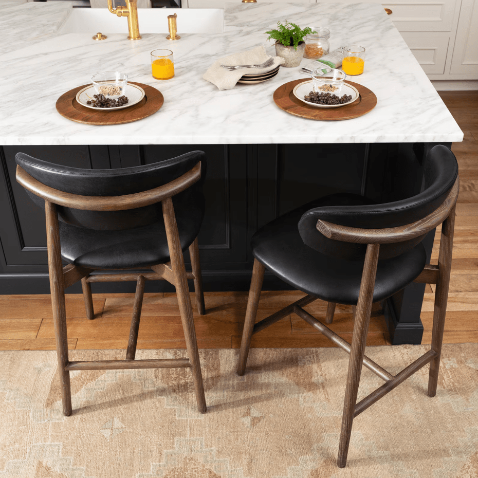 Ethan Leather Counter and Bar Stool