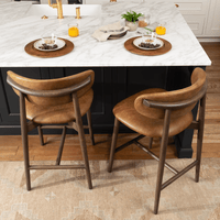 Ethan Leather Counter and Bar Stool