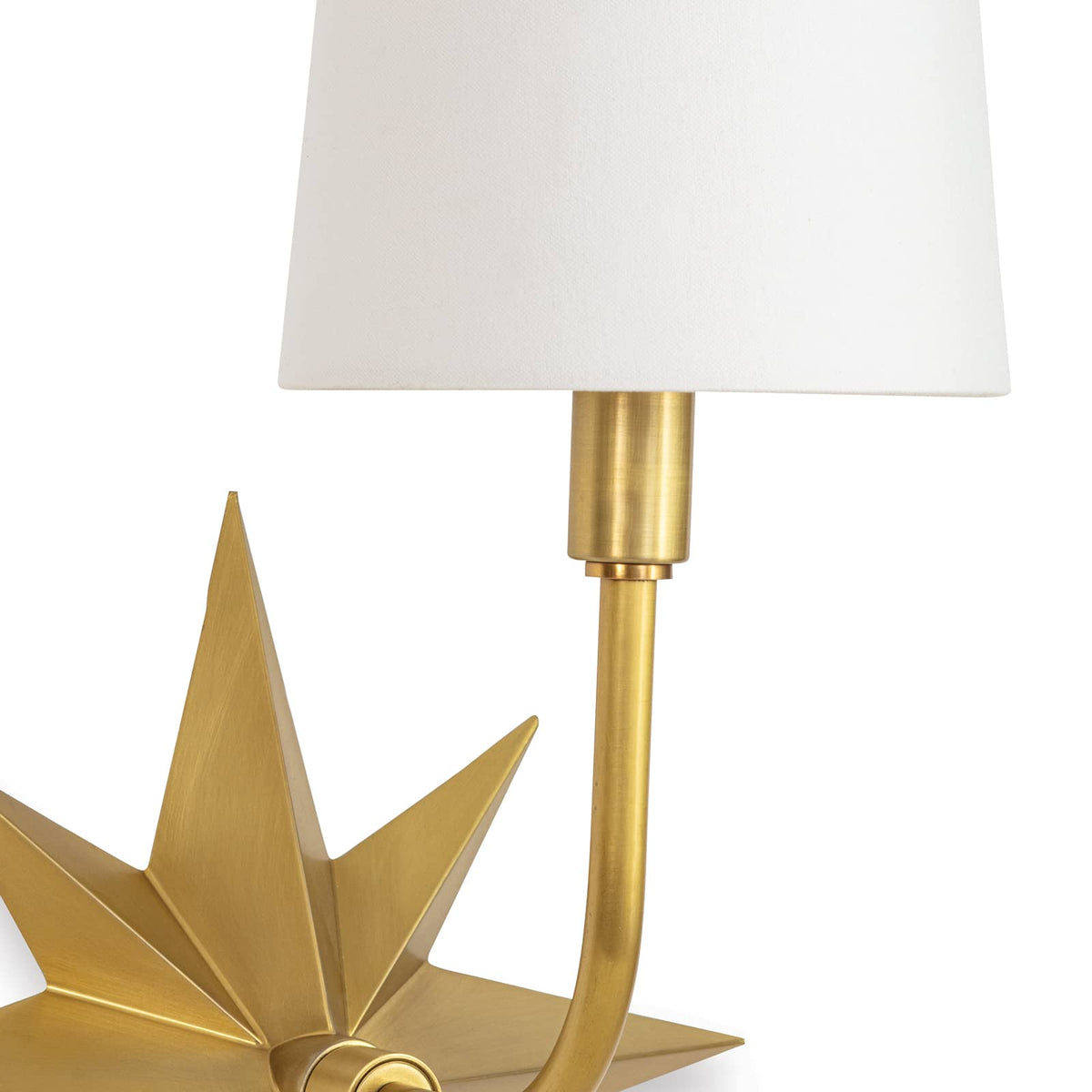 Etoile Sconce Natural Brass - Sconce Installed | Bone & Brass