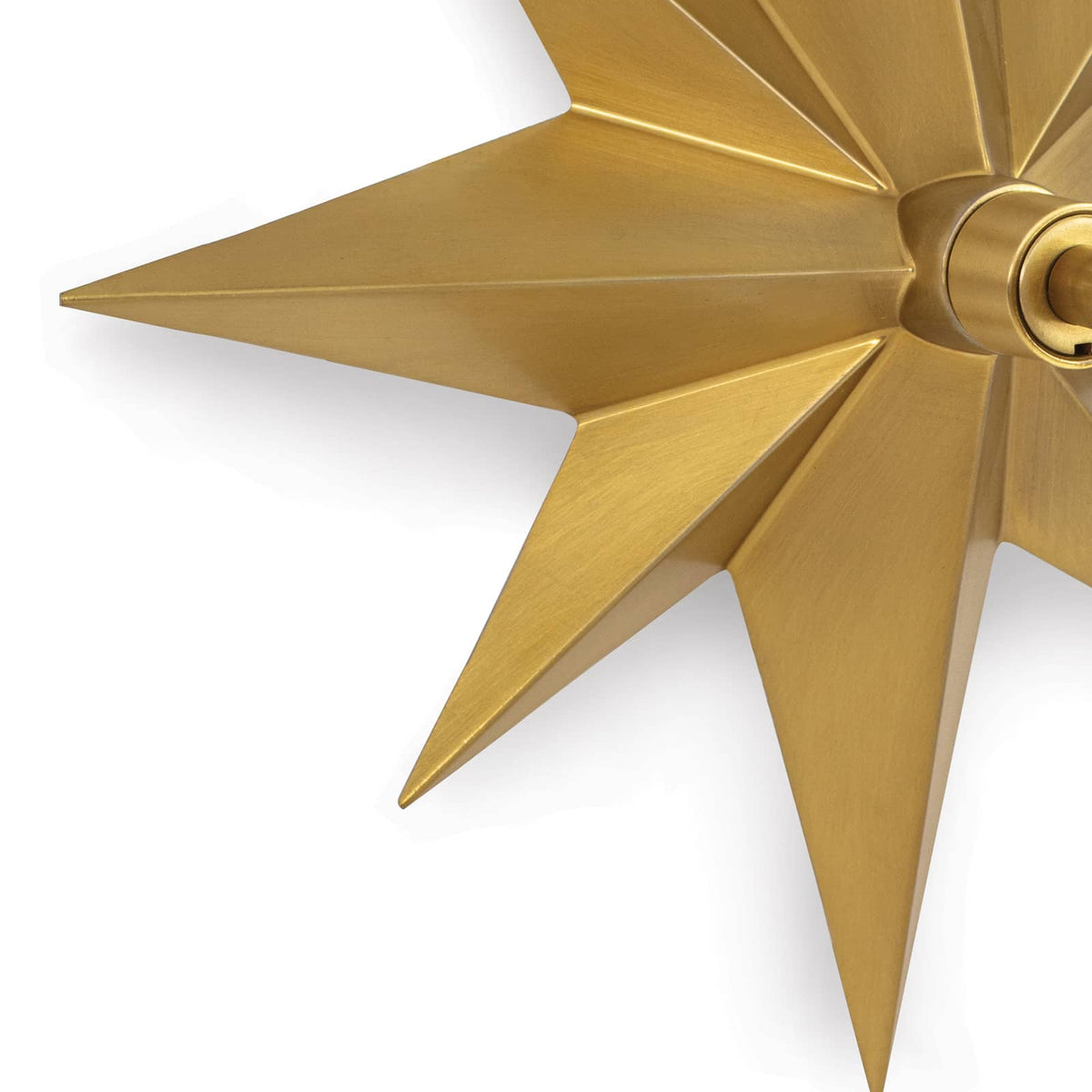 Etoile Sconce Natural Brass - Sconce Close Up | Bone & Brass