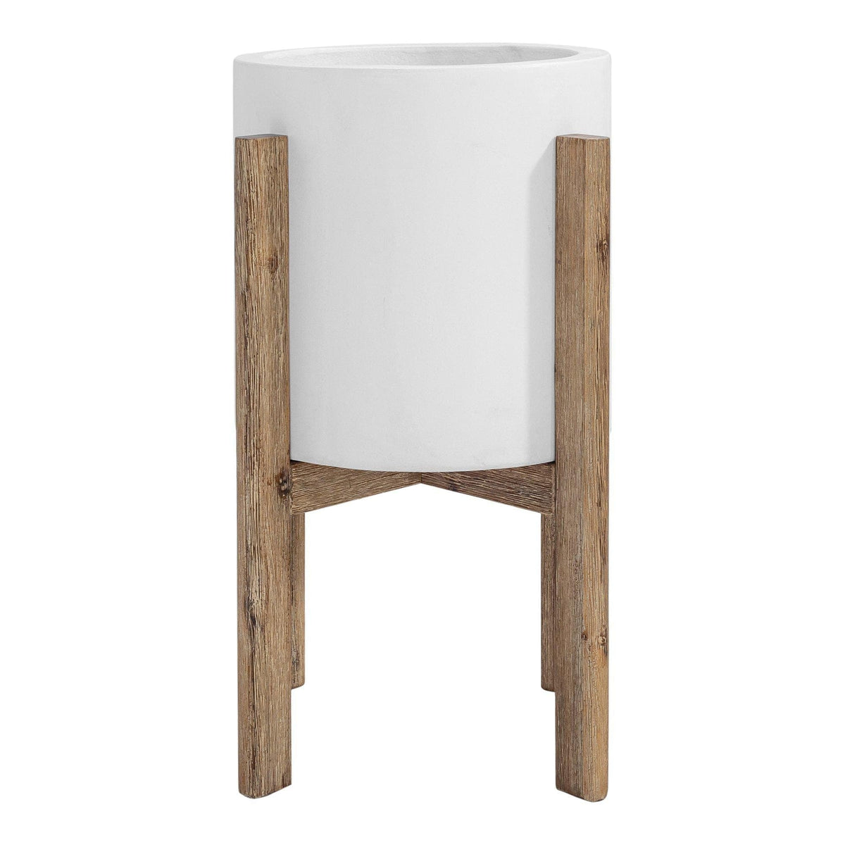 Everest Round Planter Small - Planter Side View | Bone & Brass