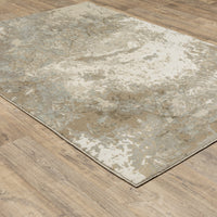 Evolution Beige & Grey Contemporary Rug with natural landscape design and textured yarns.