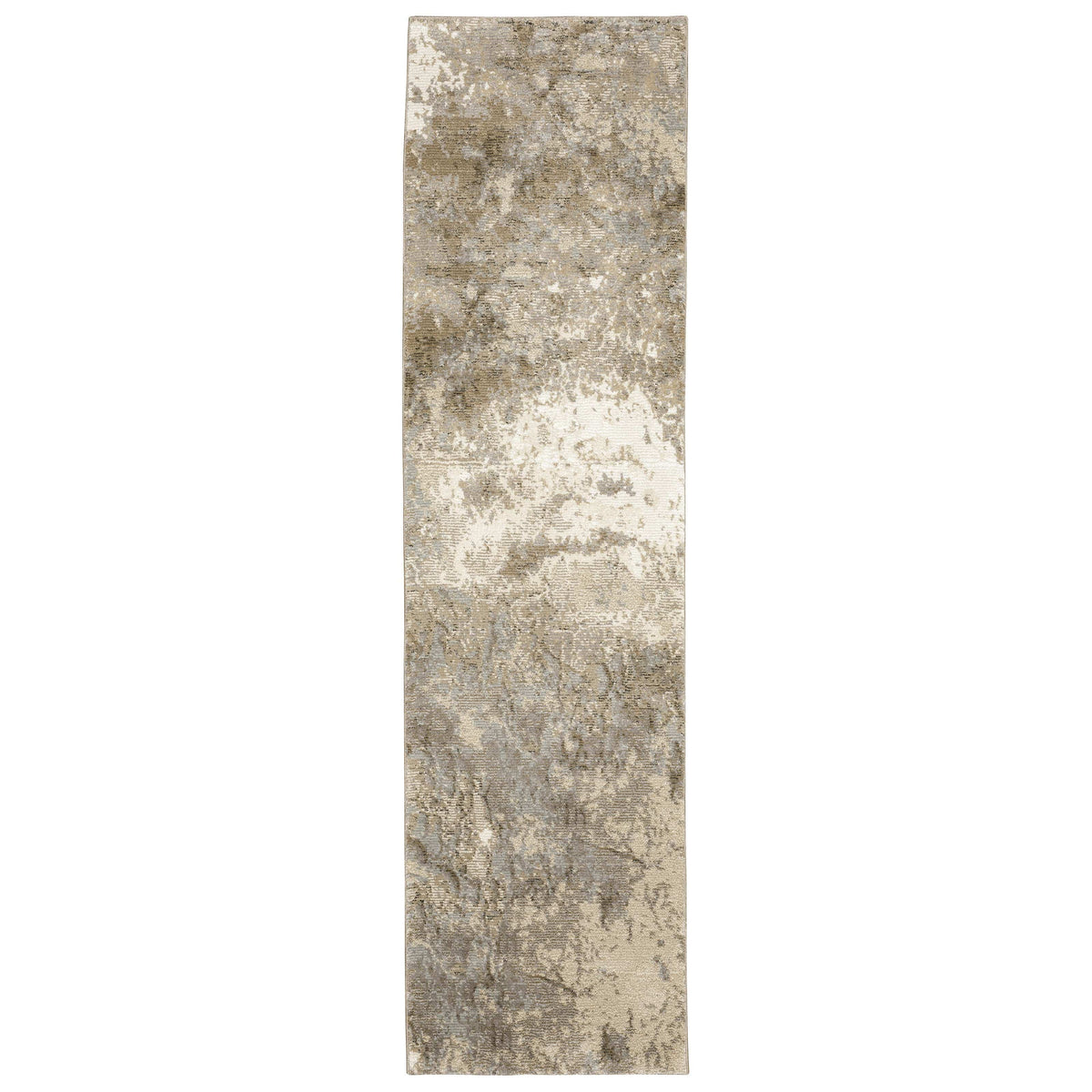 Evolution Beige & Grey Contemporary Rug with natural landscape design, textured yarns, and shiny/matte finishes.