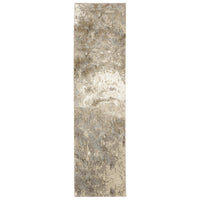 Evolution Beige & Grey Contemporary Rug with natural landscape design, textured yarns, and shiny/matte finishes.